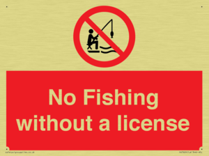 No Fishing without a license
